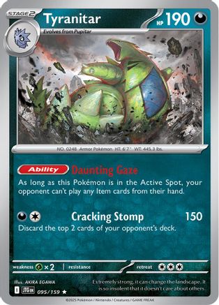 Tyranitar (095) [SV09 Journey Together] Reverse Holofoil - Rare
