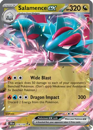 Salamence ex (114/159) [SV09 Journey Together] Holofoil - Double Rare