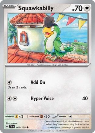 Squawkabilly (141) [SV09 Journey Together] Reverse Holofoil - Common