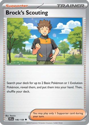 Brock's Scouting (146/159) [SV09 Journey Together] Reverse Holofoil - Uncommon