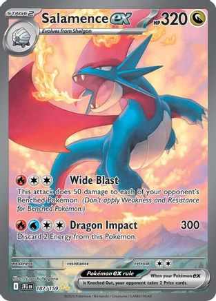Salamence ex (187/159) [SV09 Journey Together] Holofoil - Special Illustration Rare
