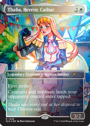 Thalia, Heretic Cathar (Rainbow Foil) (SLD-1428) [Secret Lair Drop Series] Foil