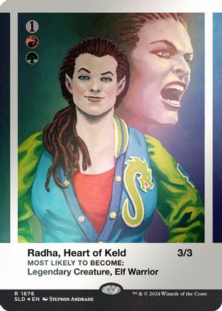 Radha, Heart of Keld (Rainbow Foil) (SLD-1876) [Secret Lair Drop Series] Foil