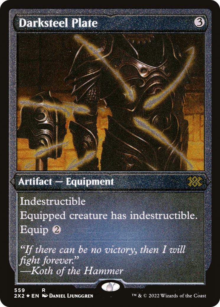 Darksteel Plate (Foil Etched) (2X2-559) [Double Masters 2022] Foil