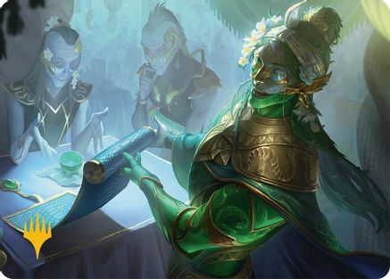 Sibsig Appraiser Art Card (8/54) (Gold-Stamped Planeswalker Symbol) (AATDM-008) [Art Series: Tarkir: Dragonstorm]