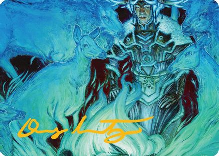 Unending Whisper Art Card (9/54) (Gold-Stamped Signature) (AATDM-009) [Art Series: Tarkir: Dragonstorm]