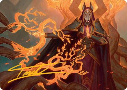 Abzan Devotee Art Card (10/54) (Gold-Stamped Signature) (AATDM-010) [Art Series: Tarkir: Dragonstorm]