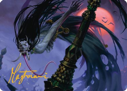 Qarsi Revenant Art Card (12/54) (Gold-Stamped Signature) (AATDM-012) [Art Series: Tarkir: Dragonstorm]