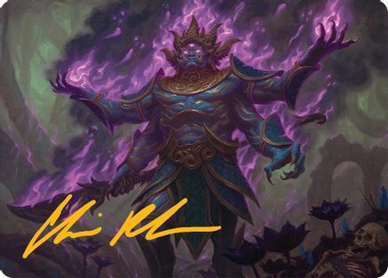 Rot-Curse Rakshasa Art Card (13/54) (Gold-Stamped Signature) (AATDM-013) [Art Series: Tarkir: Dragonstorm]