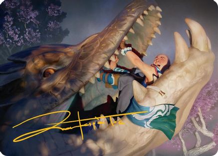 Jaws of Defeat Art Card (53/54) (Gold-Stamped Signature) (AATDM-053) [Art Series: Tarkir: Dragonstorm]