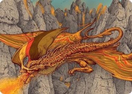 Magmatic Hellkite Art Card (34/54) (AATDM-034) [Art Series: Tarkir: Dragonstorm]