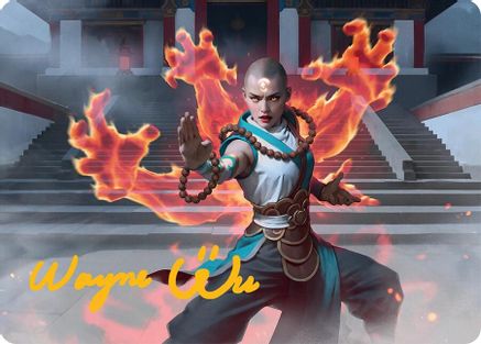 Flamehold Grappler Art Card (24/54) (Gold-Stamped Signature) (AATDM-024) [Art Series: Tarkir: Dragonstorm]