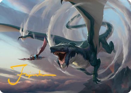 Whirlwing Stormbrood Art Card (27/54) (Gold-Stamped Signature) (AATDM-027) [Art Series: Tarkir: Dragonstorm]