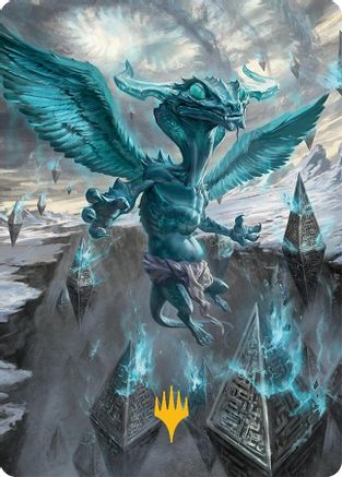 Ugin, Eye of the Storms Art Card (47/54) (Gold-Stamped Planeswalker Symbol) (AATDM-047) [Art Series: Tarkir: Dragonstorm]