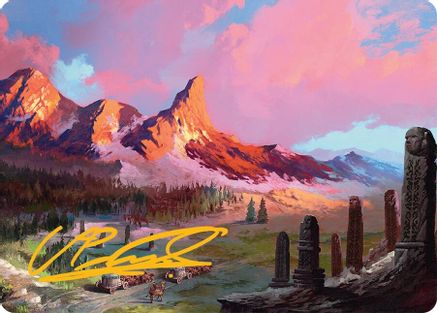 Rugged Highlands Art Card (29/54) (Gold-Stamped Signature) (AATDM-029) [Art Series: Tarkir: Dragonstorm]