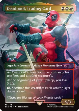 Deadpool, Trading Card (SLD-1753) (Rainbow Foil) [Secret Lair Drop Series] Foil
