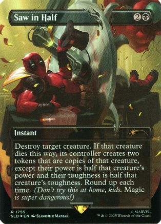 Saw in Half (Rainbow Foil) (SLD-1755) [Secret Lair Drop] Foil