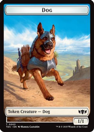 Dog // Goblin Double-Sided Token (TDC-3 // 12) [Commander: Tarkir: Dragonstorm]
