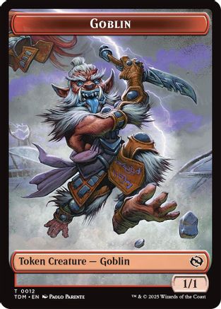 Goblin // Soldier (0004) Double-Sided Token (TDC-12 // 4) [Commander: Tarkir: Dragonstorm]