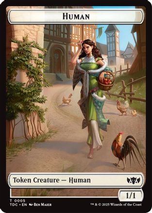 Human // Rat Double-Sided Token (TDC-5 // 9) [Commander: Tarkir: Dragonstorm]