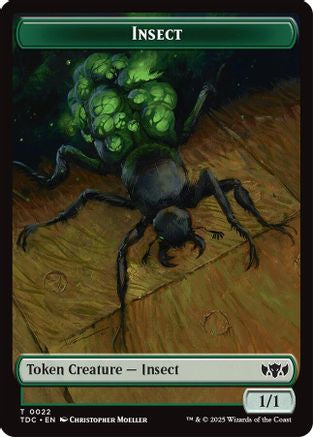 Insect (0022) // Zombie Druid Double-Sided Token (TDC-22 // 10) [Commander: Tarkir: Dragonstorm]