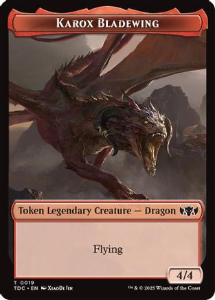 Karox Bladewing // Copy Double-Sided Token (TDC-19 // 1) [Commander: Tarkir: Dragonstorm]