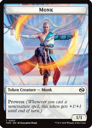 Monk // Treasure Double-Sided Token (TDM-3 // 16) [Commander: Tarkir: Dragonstorm]