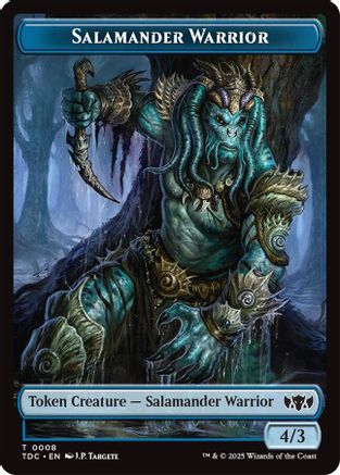 Salamander Warrior // Zombie Druid Double-Sided Token (TDC-8 // 10) [Commander: Tarkir: Dragonstorm]