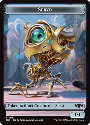 Servo // Warrior Double-Sided Token (TDC-31 // 13) [Commander: Tarkir: Dragonstorm]
