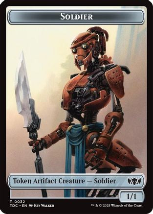 Soldier (0032) // Copy Double-Sided Token (TDC-32 // 1) [Commander: Tarkir: Dragonstorm]