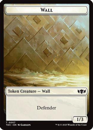 Wall // Spider Double-Sided Token (TDC-7 // 25) [Commander: Tarkir: Dragonstorm]