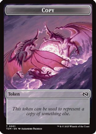 Copy // Monk Double-Sided Token (TDM-1 // 3) [Tarkir: Dragonstorm] Foil