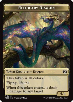 Reliquary Dragon // Dragon (0011) Double-Sided Token (TDM-15 // 11) [Tarkir: Dragonstorm]