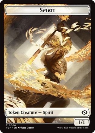Spirit (0006) // Spirit (0007) Double-Sided Token (TDM-6 // 7) [Tarkir: Dragonstorm]