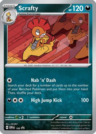 Scrafty (Cosmos Holo) (188) [SV Scarlet & Violet Promo Cards] Holofoil - Promo