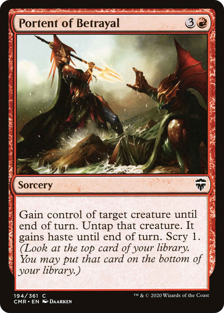 Portent of Betrayal (CMR-194) [Commander Legends] Foil