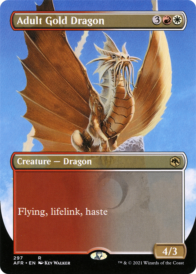 Adult Gold Dragon (Borderless) (AFR-297) [Adventures in the Forgotten Realms]