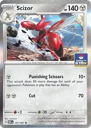 Scizor (Pokemon Gym Promo) (141/197) [Miscellaneous Cards & Products] Holofoil - Rare