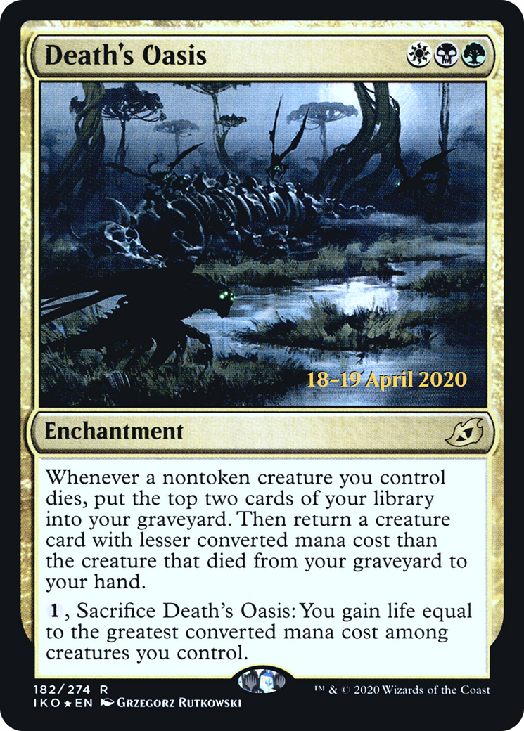 Death's Oasis (PRE-182S) [Ikoria: Lair of Behemoths Promos] Foil
