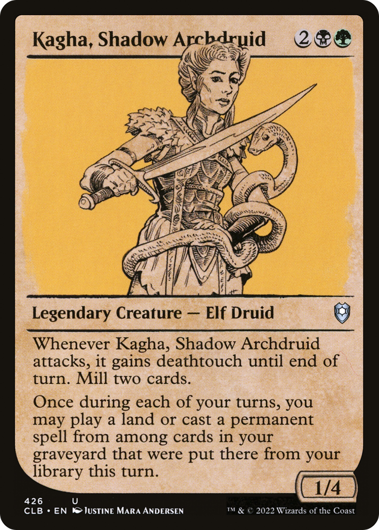Kagha, Shadow Archdruid (Showcase) (CLB-426) [Commander Legends: Battle for Baldur's Gate] Foil