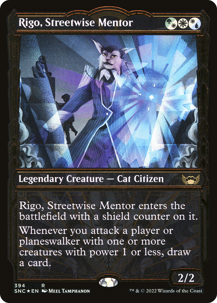 Rigo, Streetwise Mentor (Gilded Foil) (SNC-394) (Showcase) [Streets of New Capenna] Foil
