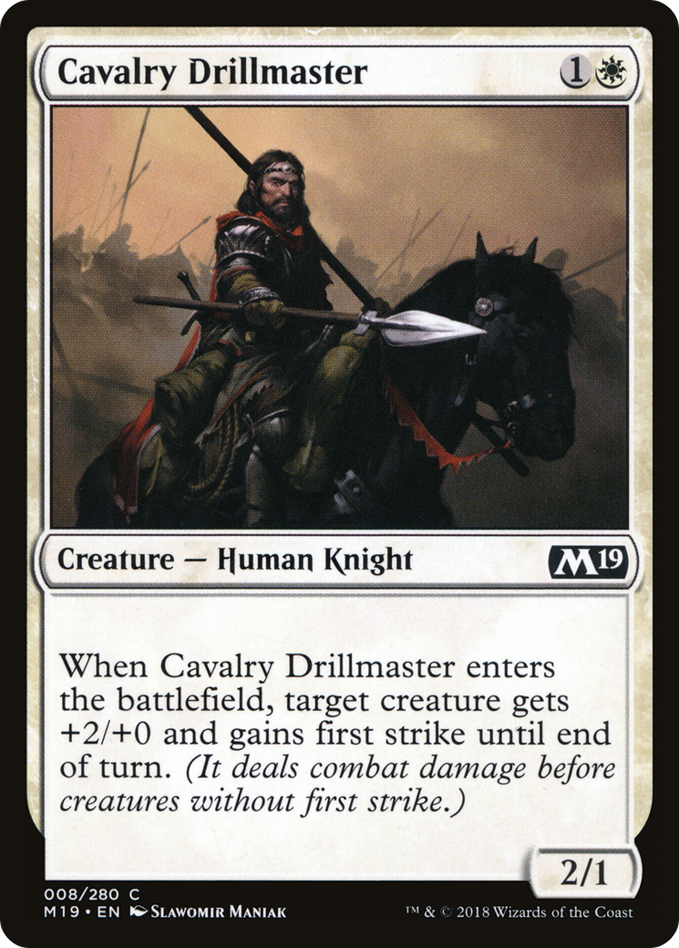 Cavalry Drillmaster (M19-008) [Core Set 2019] Foil