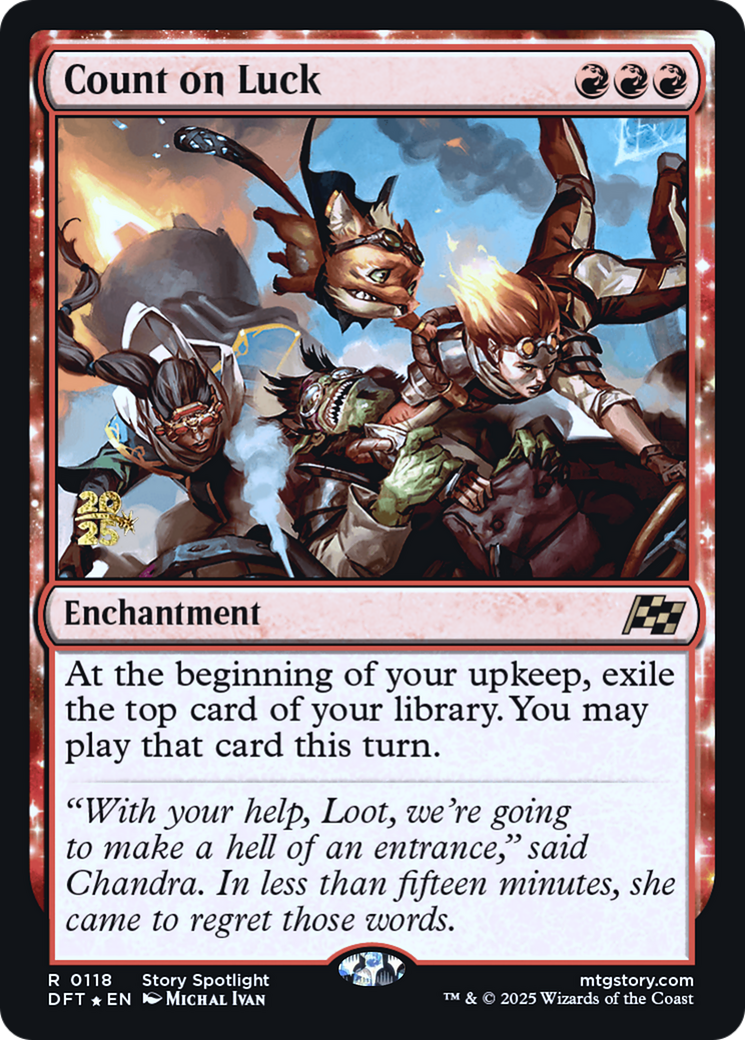 Count on Luck (PRE-118) [Prerelease Cards] Foil