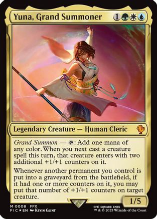 Yuna, Grand Summoner (FIC-008) [Commander: FINAL FANTASY] Foil