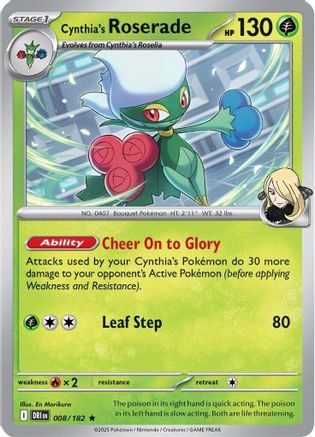 Cynthia's Roserade (008) [SV10 Destined Rivals] Holofoil - Rare