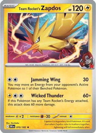 Team Rocket's Zapdos (070) [SV10 Destined Rivals] Holofoil - Rare