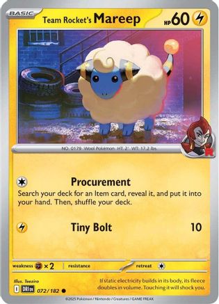 Team Rocket's Mareep (072) [SV10 Destined Rivals] - Common