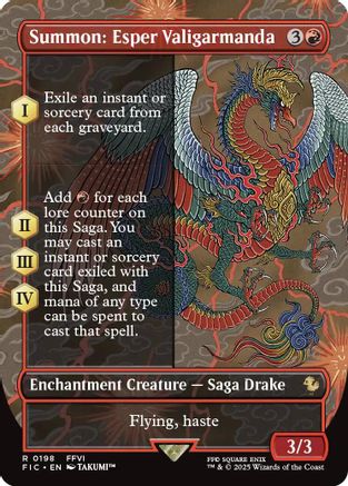 Summon: Esper Valigarmanda (Borderless) (FIC-198) [Commander: FINAL FANTASY] Foil