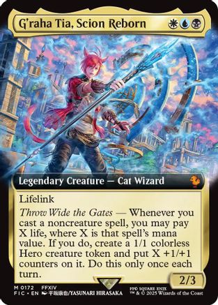 G'raha Tia, Scion Reborn (Extended Art) (FIC-172) [Commander: FINAL FANTASY] Foil