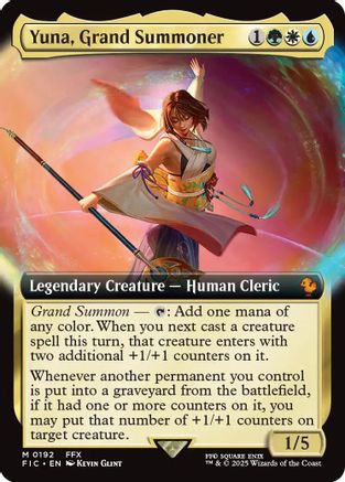 Yuna, Grand Summoner (Extended Art) (FIC-192) [Commander: FINAL FANTASY]